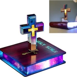 Floating Cross Bible Lamp